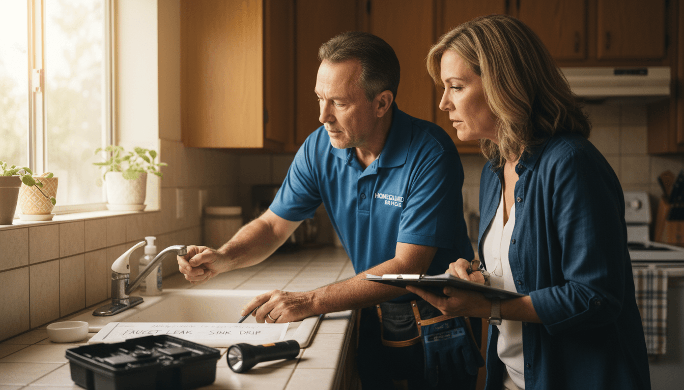 Professional property manager consultation at a Toronto home